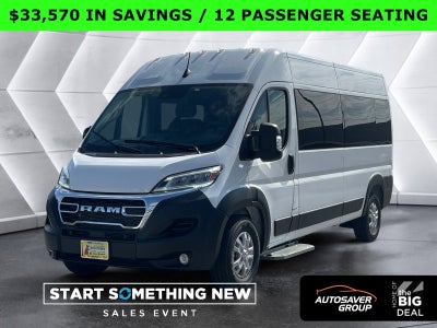 2024 RAM ProMaster Window Van High Roof 12 PASSENGER SEATING