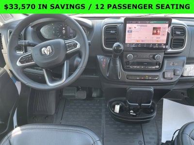 2024 RAM ProMaster Window Van High Roof 12 PASSENGER SEATING