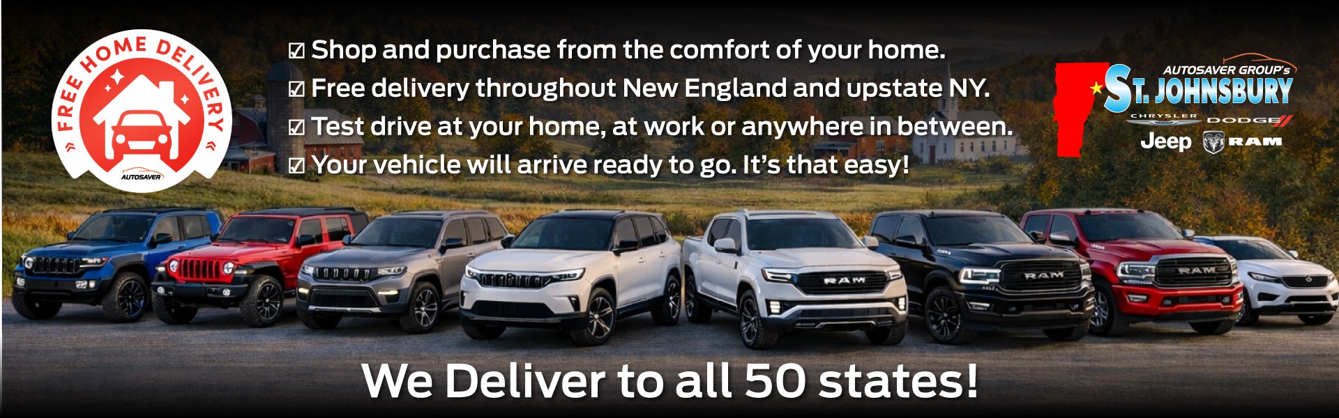 SHOP NEW RAM AND JEEP VEHICLES NEAR ST JOHNSBURY, VT