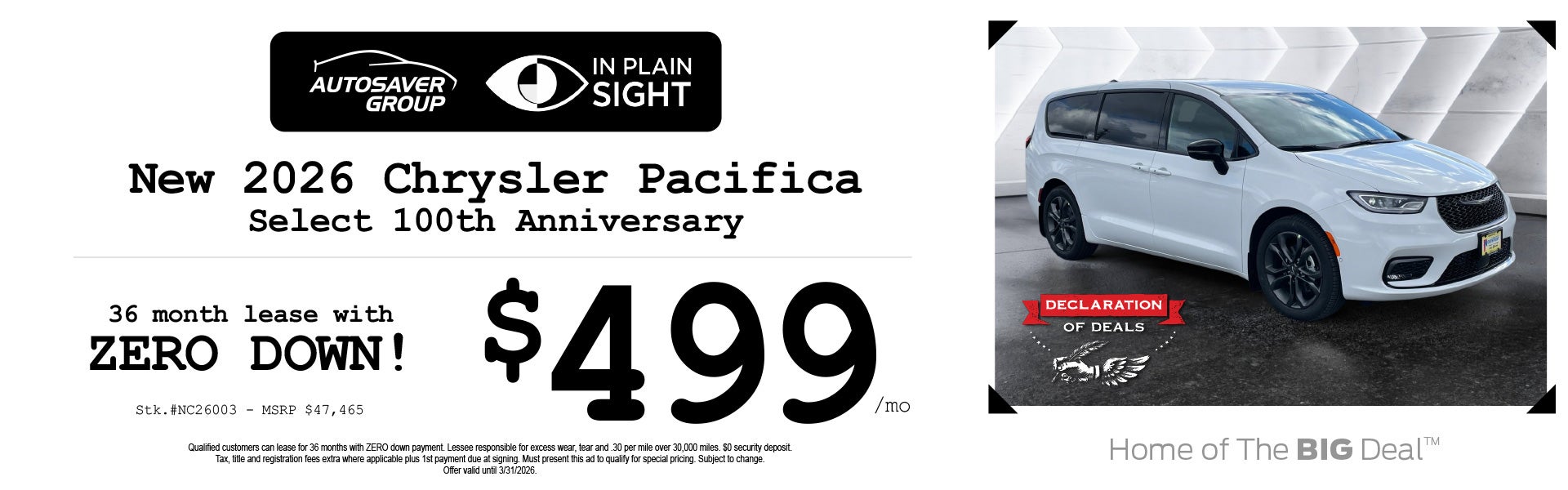 SHOP NEW PACIFICA VAN NEAR ST JOHNSBURY, VT